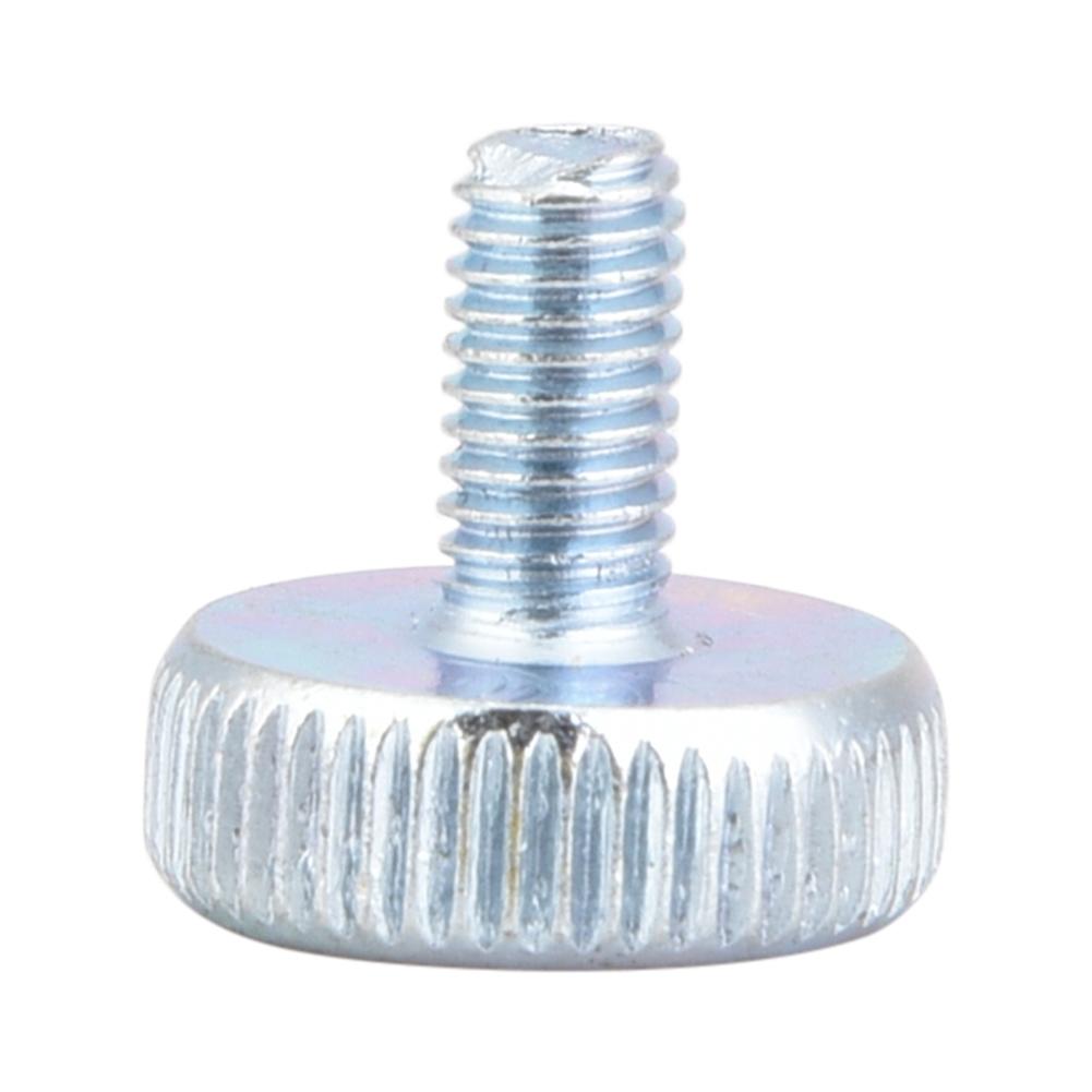 M5 Zinc Plated Carbon Steel Flat Knurled Head Thumb Screws (M5*8; 5pcs)