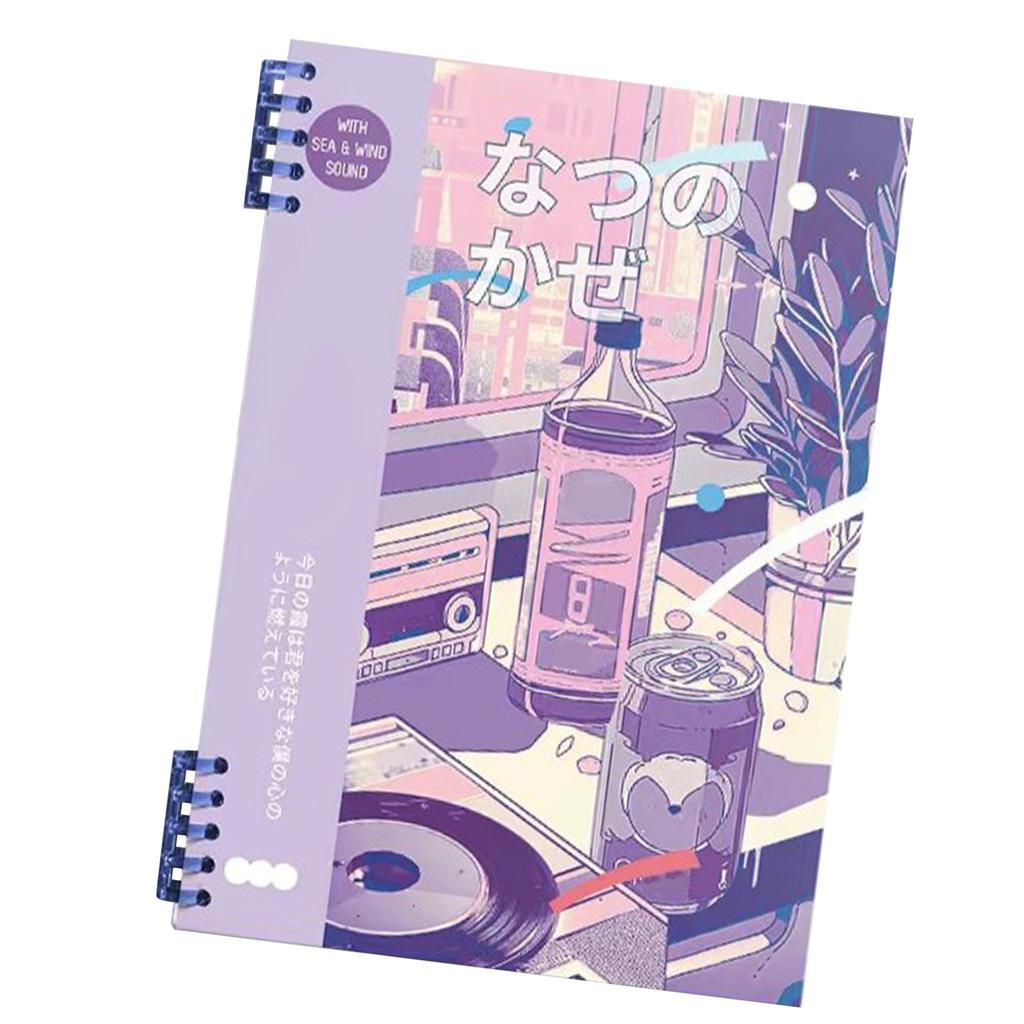 Loose Leaf Notebook 120 Pages Refillable Detachable Ink Proof Thick Paper Spiral Notebook for