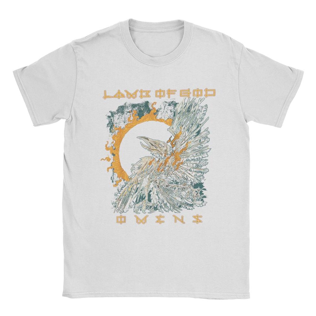 Camiseta Única Lamb Of God para Homens Gola Redonda Camisetas de Algodão Puro Manga Curta Camiseta Roupas Estampadas Gráficas