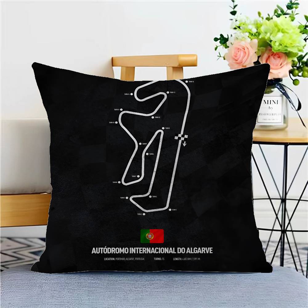 F1 Track Personalized Pillow Cover Kids Bedroom Wild Party Decor Pillowcase Kid Birthday Shower Gift