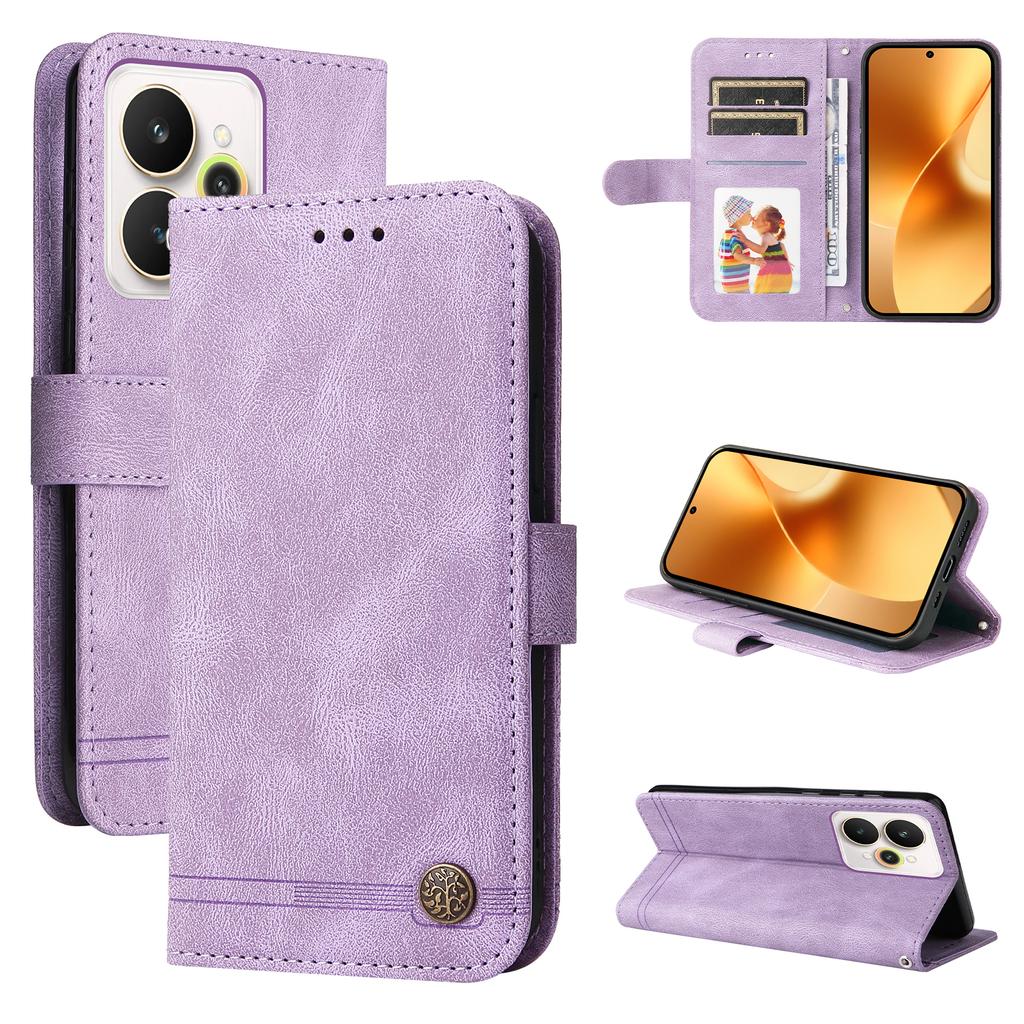 For Realme 15 Pro 5G/Realme 15 5G Leather Wallet Cases Skin Touch Phone Cover Stand with Strap