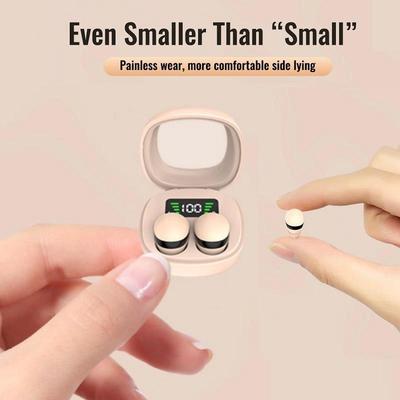 Mini 5.3 Kablosuz Bluetooth Kulaklık Küçük Kulakiçi Uyku Çalışma Spor Görünmez Kulaklıklar HD HIFI Bas Gürültü Azaltma Kulaklık