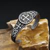 New Classic Saint Benedict Bracelet For Men Women Stainless Steel Fashion Cross Opening Bangles Biker Jewelry Dropshipping