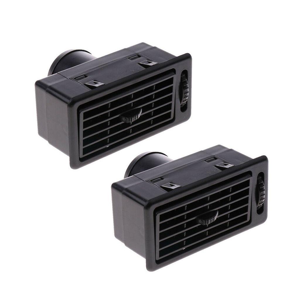 2 stk Dash ventilasjonsuttak Rv Vent Isolator Svart Air Vent Bil Air Conditioner Truck