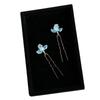 Chinesische Tempel-Haarnadeln im Tang-Stil: Glasblume U-förmige Haaraccessoires für Hanfu-Kostüme und Feen-Make-up