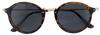 [FaceTrick Az Label] Polarized Lenses, UV Protection, Blue Light Cut, Plastic Metal Combination Sunglasses, Brown DemiGold FrameSmoke Polarized