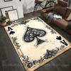 Ace of Spades Intricate Design Pattern Rug Carpets for Bedroom Living Room Sofa Mat Creative Door Mat Cloakroom Home Decor