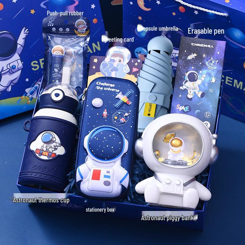 Children's Day Astronaut Stationery Gift Box for 10-Year-Old Boys - Surprise Birthday & Back-to-School Gift