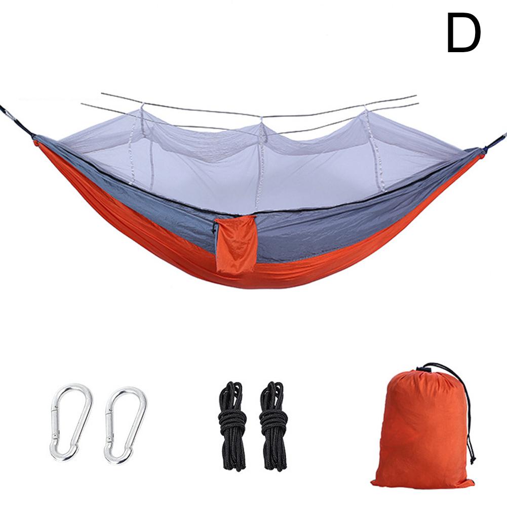 Camping Hammock 270x140cm Nylon Outdoor Portable Garden Yard Patio Leisure Parachute Hammock Swing Travel Easy