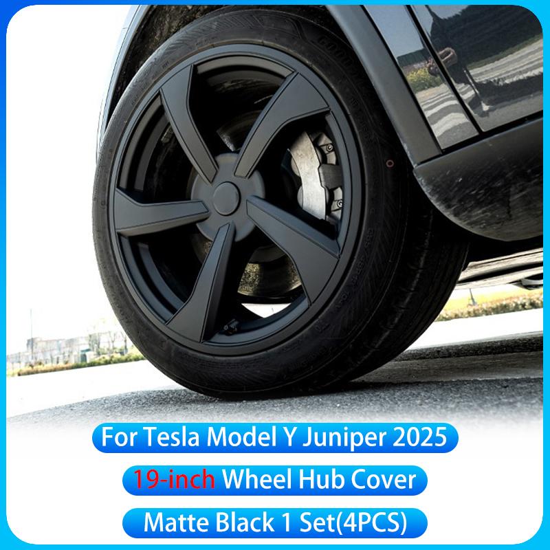 For Tesla Model Y Juniper 2025+19 inch Wheel Cover High Performance Wheel Cover Replacement Wheel Cover Decorative Accessories
