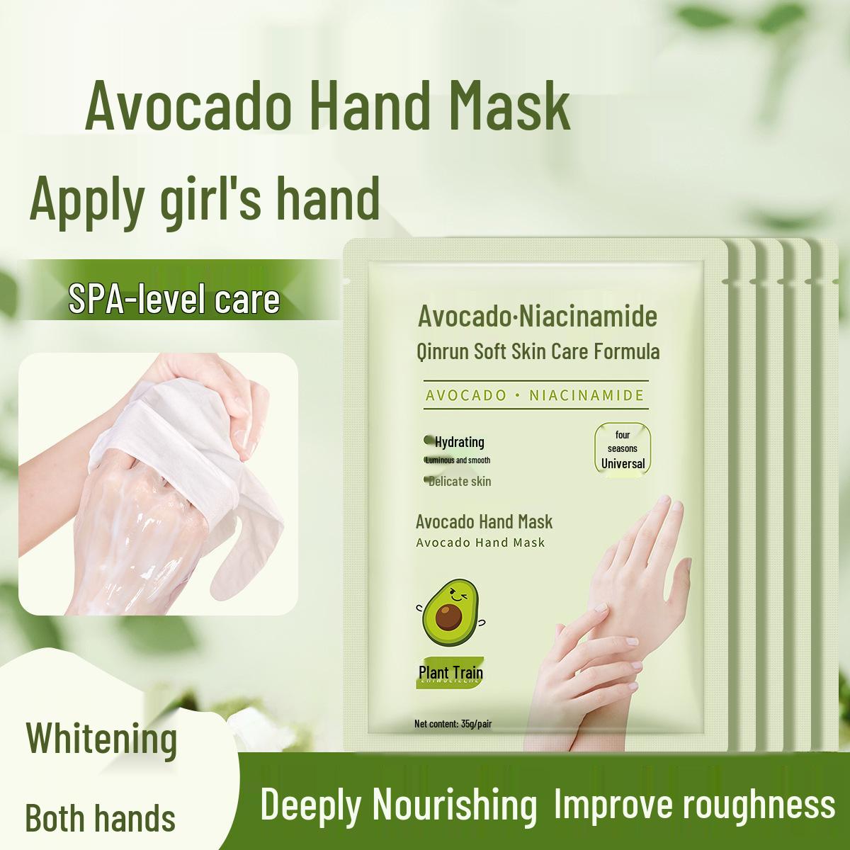 Avocado Hand Mask - Hydrating, Brightening, Moisturizing, Nourishing Cream for Fine Lines and Soft Skin. Avocado Hand Mask 35g/Pair