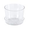 Fashion Round/Square Clear Nursery Pots Transparent with Drainage Holes Planting Pot Flowerpot