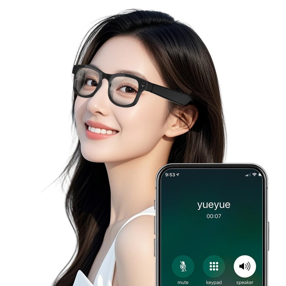 AIMB-G2 Smart Glasses Bluetooth Calling AI Voice Assistant for Taking Photos and Videos Anti Blue Light Color Changing Lenses