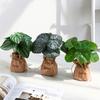 1 pieza de adorno lleno de vitalidad, plantas verdes, flores simuladas frescas, bonsái natural, planta en maceta simulada para interiores