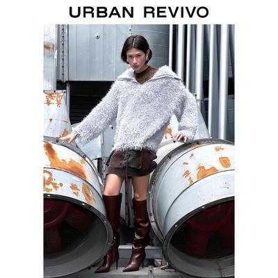 UR Designer Series 2024 Winter Strukturierter Strickpullover für Damen