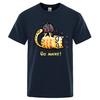 Angry Cat Go Away Cartoons Print Unisexs Tshirts Oversized Crewneck T Shirts Breathable Clothes Summer Cotton TShirt Loose