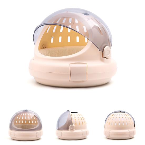 Kosmiczna kapsuła transportowa dla zwierząt z podkładką Mały oddychający transporter samochodowy dla psów i kotów do 10 funtów