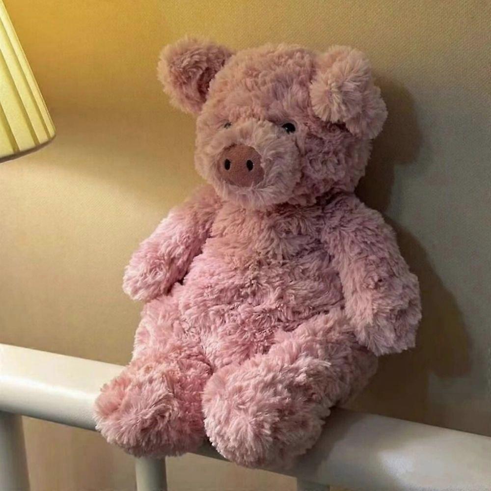 Roztomilá růžová plyšová panenka prase figurka dekorace děti měkká hračka 33 cm