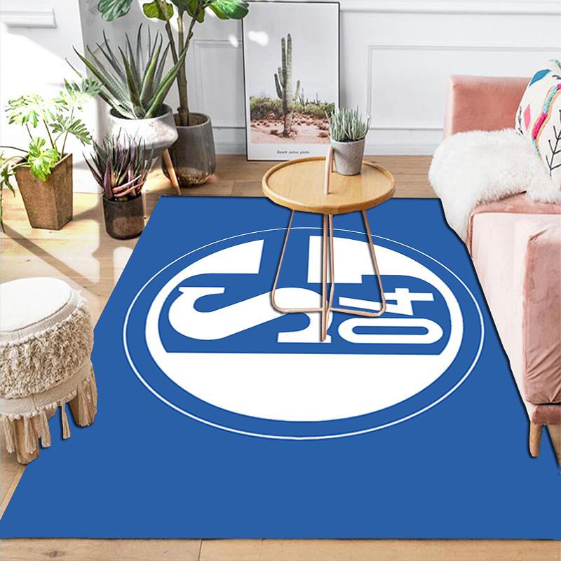 Schalke 04 Pattern Rug Floor Mat for Living Room or Bedroom Soft and Comfortable Carpet a Gift for Birthday and Holiday.