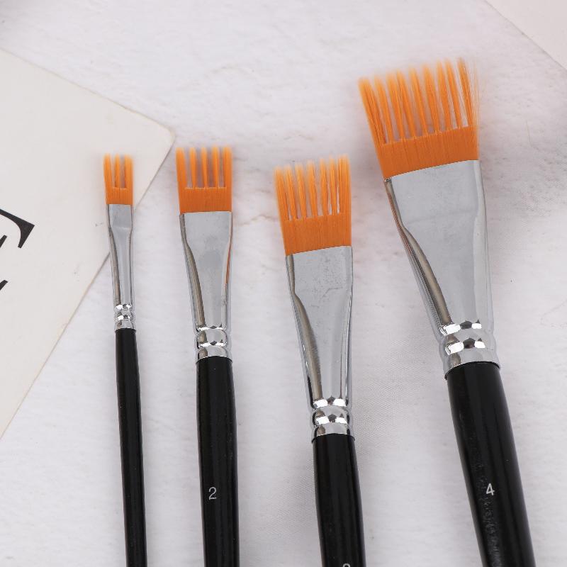 1/4PCS Nylon Bristle Watercolor Brushes Available In Multiple Sizes For Artists' Variety Of Painting Accessories