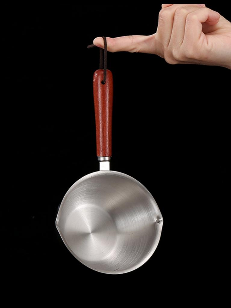 Stainless Steel Oil Splashing Pan Skimming Pan Coffee Measuring Cupboiling Pot Hot Milk Small Milk Pot Sauce Pouring Pot