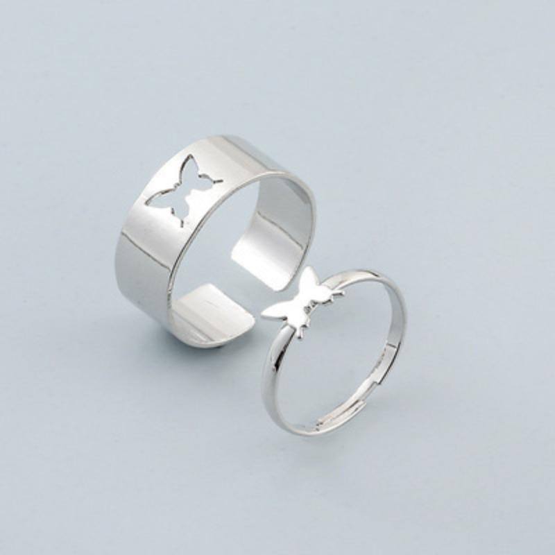 Super Immortal Butterfly Four-Piece Ring Female Personality Index Finger Ring Cold Wind Niche Design Ring