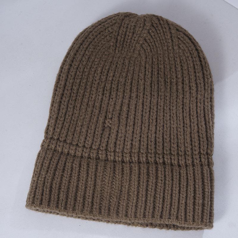 Women's New Winter Knitted Hat Korean Style Trendy Versatile Big Head Circumference Face Small Windproof Ear Protection Wool Hat