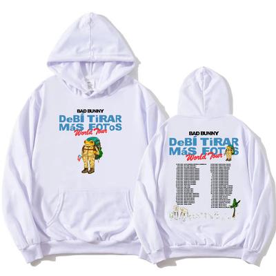 Debí Tirar Más Fotos World Tour 2026 Hoodies Rapper Bad Bunny Streetwear Unisex Langarm Winter Damen Sweatshirts Print Tops