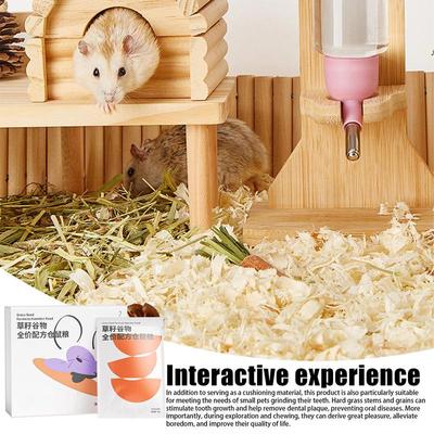 Natural Hamster Bedding Natural Cage Decoration Hamster Dry Food Small Animal Feed Nutrient Supplement Boost Foraging Reduce