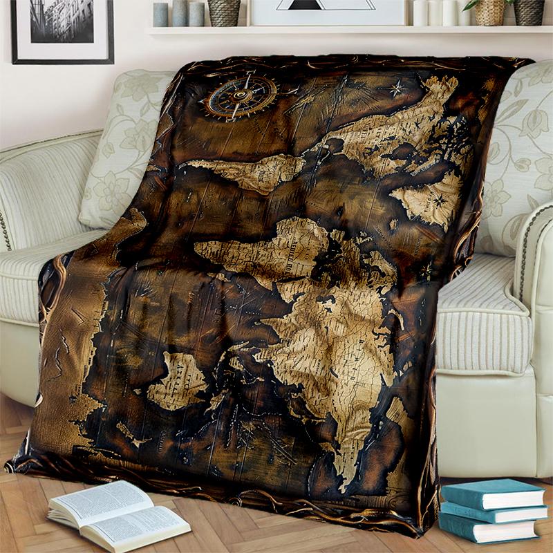 29 Style New Retro Marine Nautical Chart Compass Blanket,Soft Throw Blanket for Home Bedroom Bed Sofa Travel Office Cover Kids
