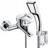 Chrome Bathroom Faucets Bathtub Facuet Wall Mounting Cold and Hot Shower Faucet Dual Spout Single Handle Mixer Tap