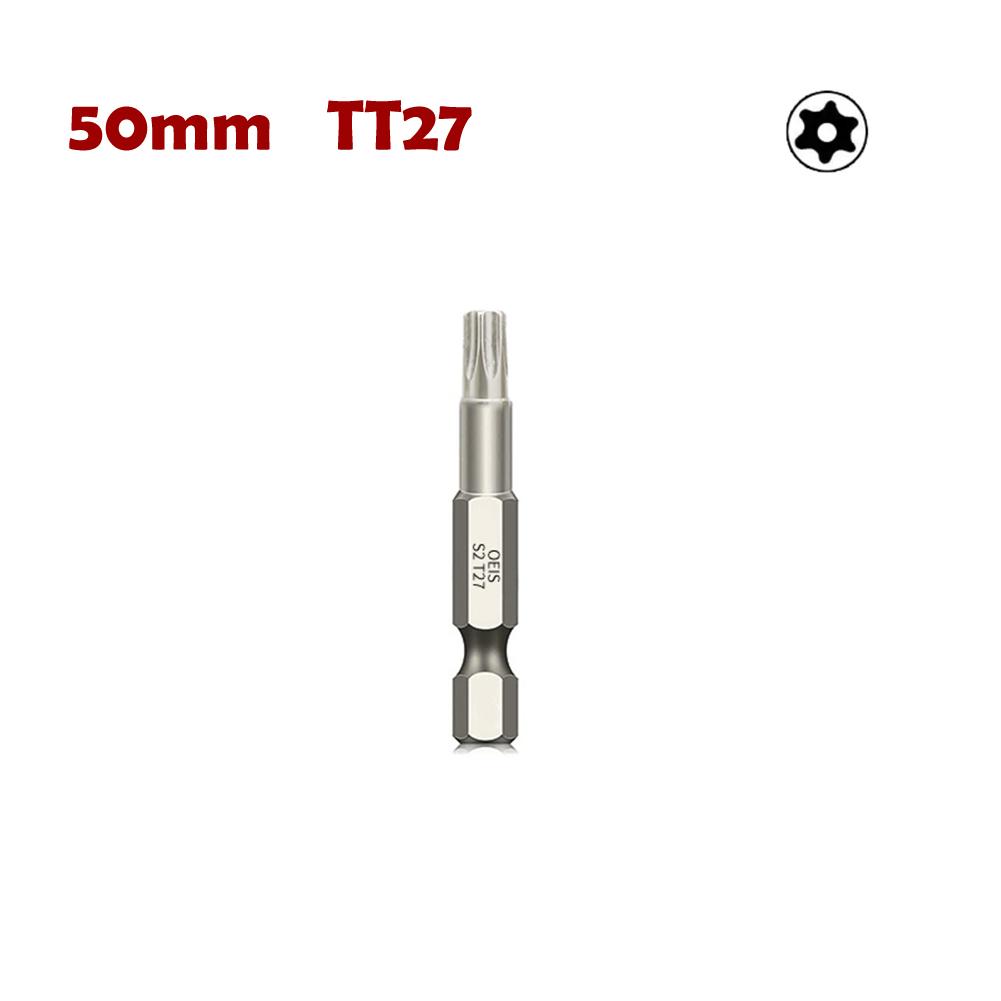 50mm magnetický dutý šroubovák Torx bity 1/4 palcové elektrické šroubováky ze slitinové oceli se šestihrannou stopkou hlava T7-T40
