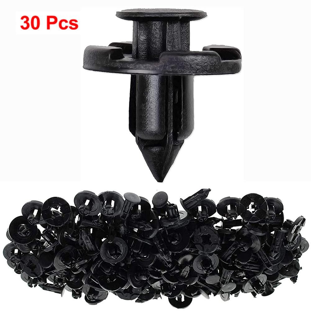 30 Pcs 8mm Car Plastic Rivets Fastener Bumper Fender Push Clips for Nissan