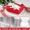 2Pcs 8 Inch Aluminum Heart Cake Bakeware Removable or Fixed Bottom Cake Die for Aluminum Alloy Baking Cake Mold Pan Nonstick