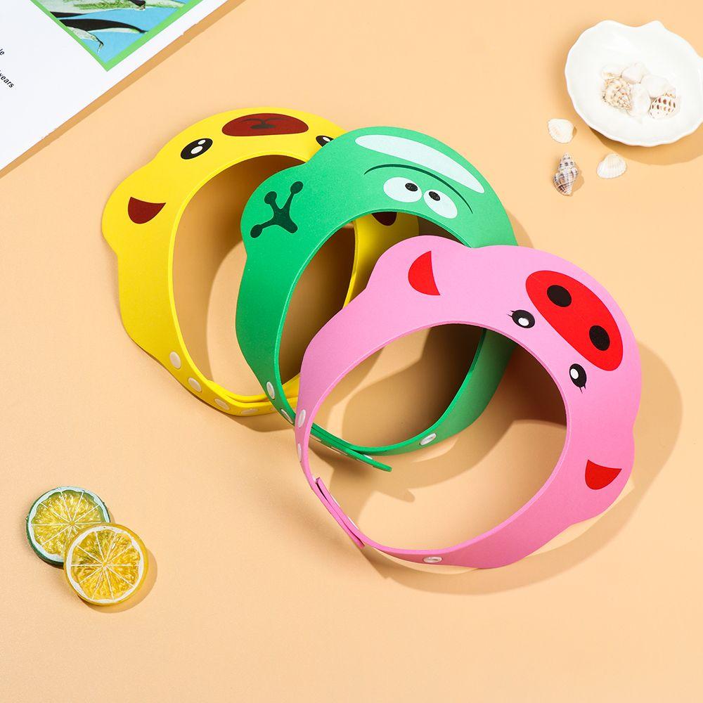 Adjustable Baby Shower Hat Cartoon Toddler Kids Shampoo Cap Bathing Wash Hair Shield Bath Supplies