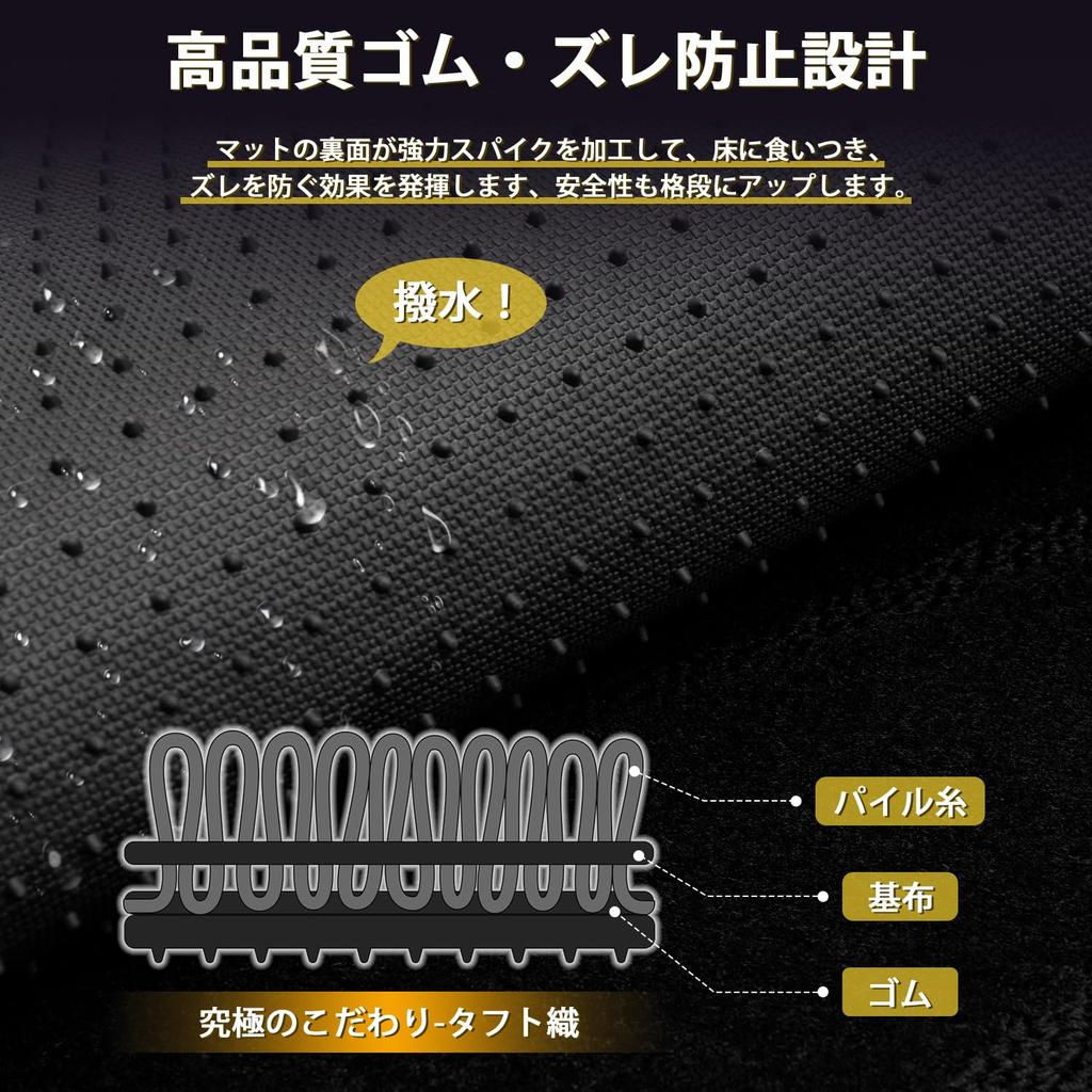 Pattern AUTO SPEC Toyota Land Cruiser 250 Series Floor Mat Second Side Step Dress Up Land Cruiser250 GDJ250W TRJ250W Type April 2024 Current Entrance