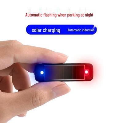 Wireless Solar LED Warning Strobe Light for Vehicles - Anti-Collision Red & Blue Flashing Tail Light for Cars, Motorcycles, and Bicycles.