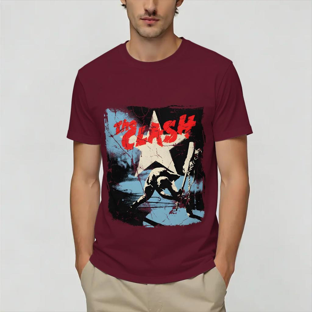 Unisexs TShirts Vintage The Clash Vintage Cotton Tee Shirt Short Sleeve T Shirts Crew Neck Clothes Gift Idea