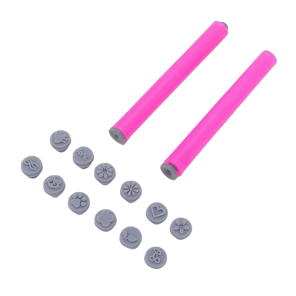 48 In 1 Nail Stamp Pen Set DIY Nail Stamping Pen Kit with Interchangeable Stamp Heads Quick Nail Art Tools Nail Stamp