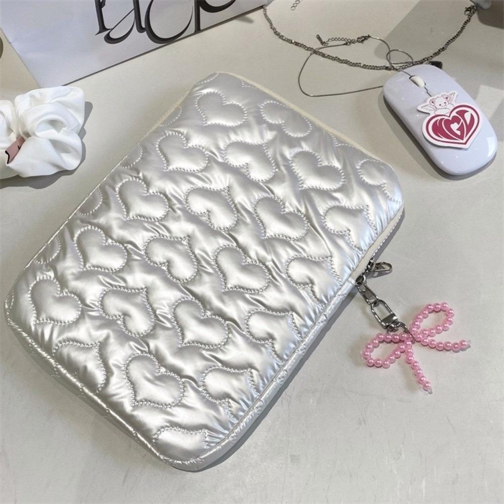 

Puffy Design Pearl Tablet Storage Bag Large Capacity Laptop Sleeve Computer Bag for School белый