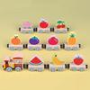 Animal Fruit Train Wooden Toy Transportation Wooden Magnetic Train  Learning Teaching