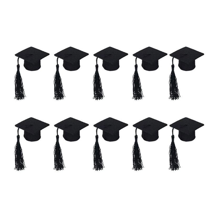 Pack of 10 Felt Bottle Hat Wine Bottle Hat Cover Felt Texture Perfect for Graduation Birthdays and Holiday Parties