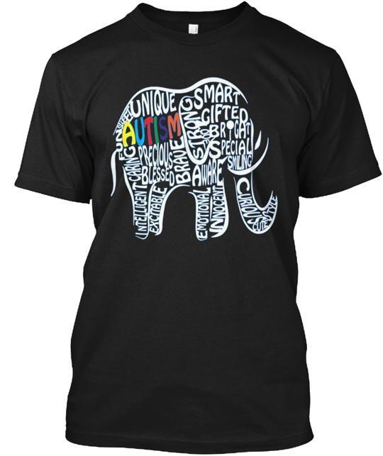 Autism Awareness Elephant T-Shirt Made in the USA Size S to 5XL XXXXL