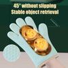 Anti-scalding Gloves Heavy Duty Oven Gloves Heat Resistant Silicone Oven Mitt with Cotton Lining for Baking for Air for Heat