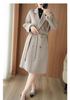 Double-Sided Wool Lapel Coat: Women's Slimming Double-Breasted Mid-Length for Autumn/Winter