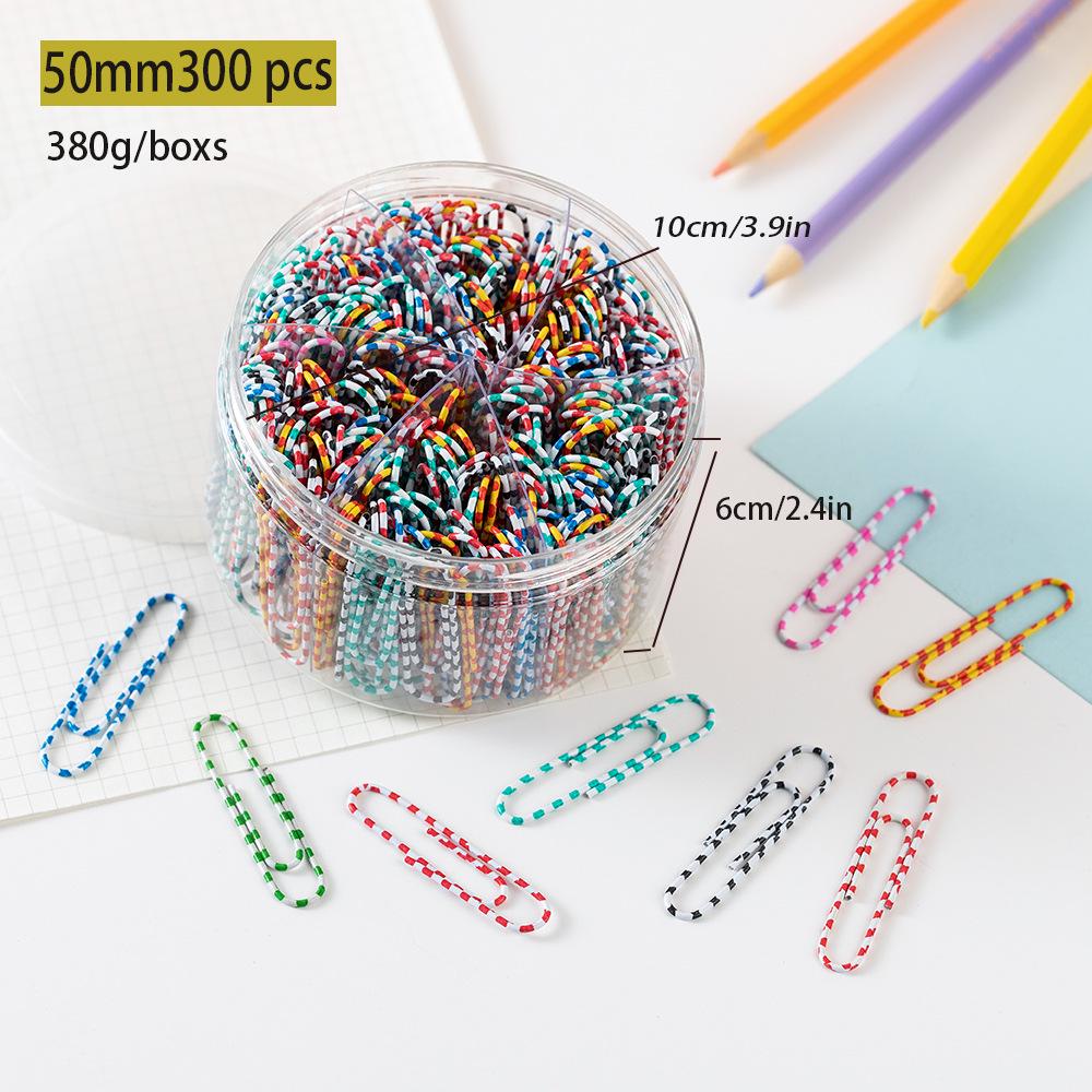 Colorful Large Paperclips & Binder Clips: Nickel-Plated Silver Office Stationery for Bookmarks and Test Papers.