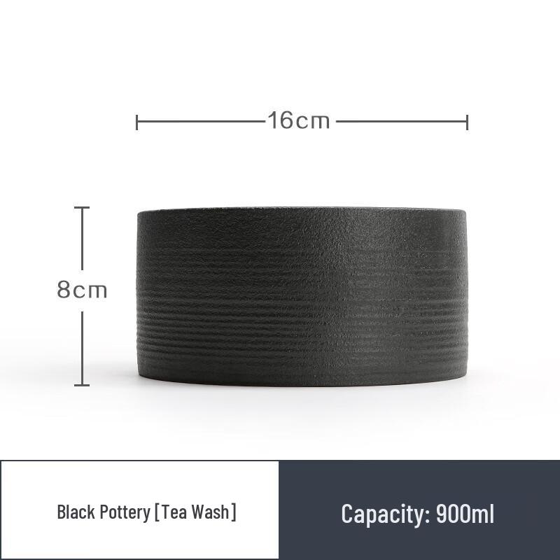 Mr. Nanshan Large Black Pottery Tea Wash Bowl