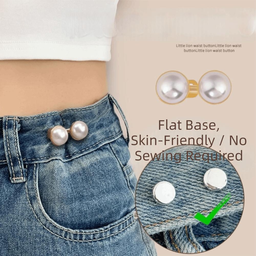 Reusable Jean Button Detachable Clasp Pants Adjust Button Adjustable Waist Buckle Skirt Pants 1