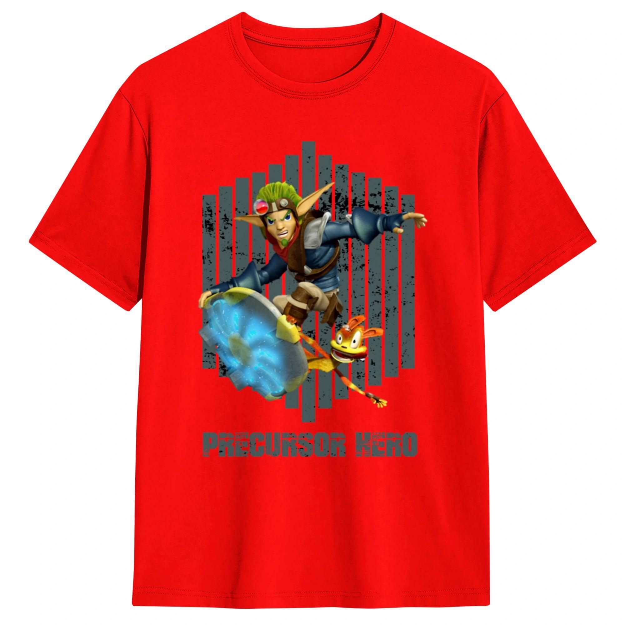 Mens Precursor Hero Jak and Daxter T Shirts  Pure Cotton Tees Summer Vintage Short Sleeve T Shirt ONeck Hippie Loose Tshirt S