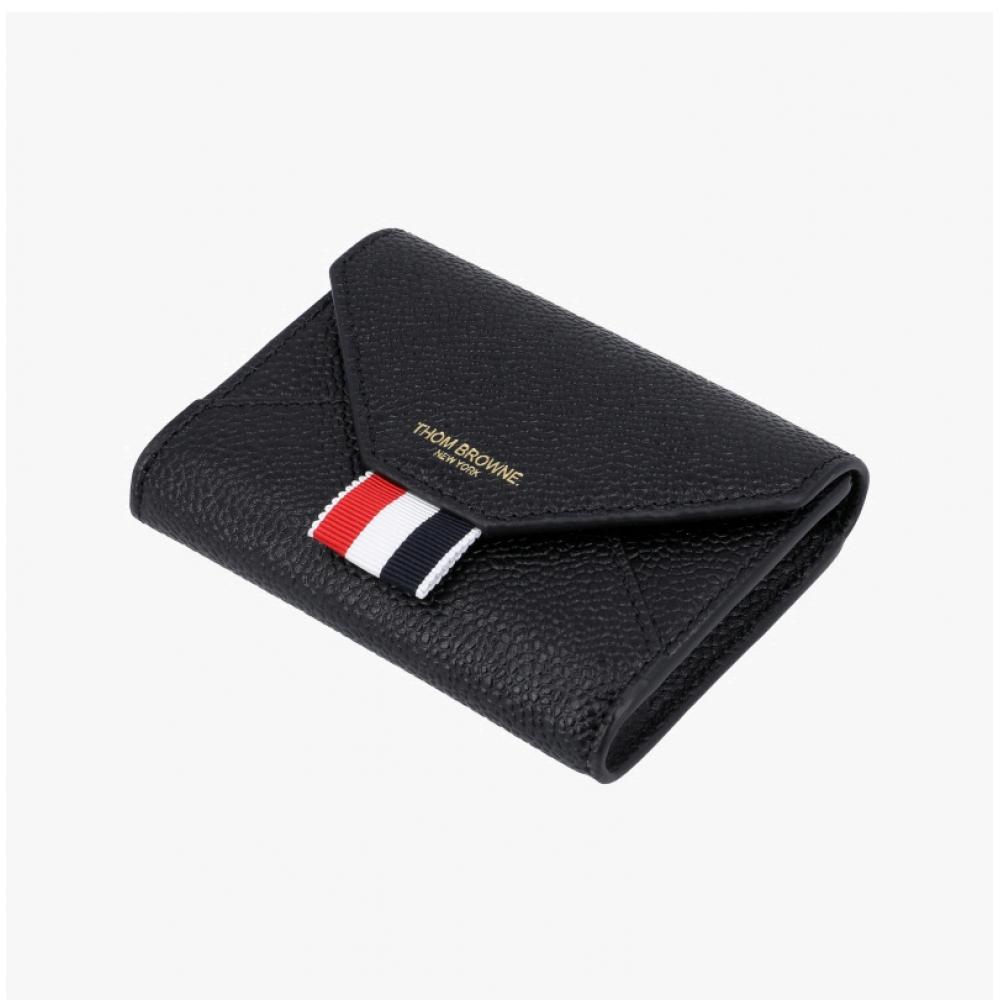 Thom Browne Pebble Grain Three Stripe Envelope Card Wallet Faw063a 00198 001